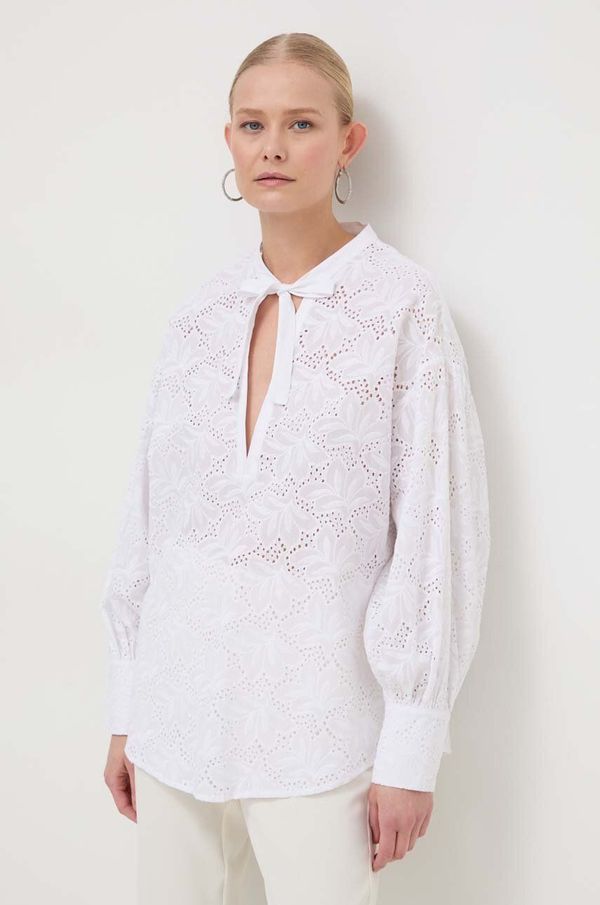 Silvian Heach Pamučna majica Silvian Heach za žene, boja: bijela, bez uzorka