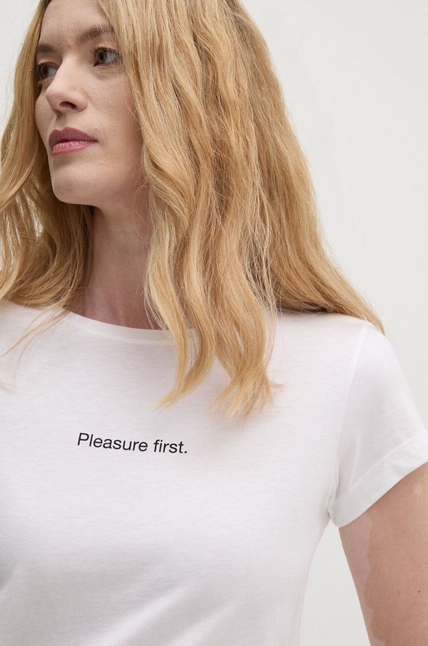 Sisley Pamučna majica Sisley za žene, boja: bijela, 3I1XL105Q