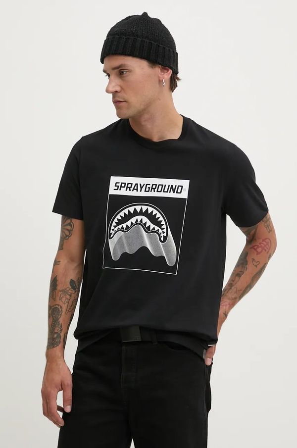 Sprayground Pamučna majica Sprayground boja: crna, s tiskom, SP667