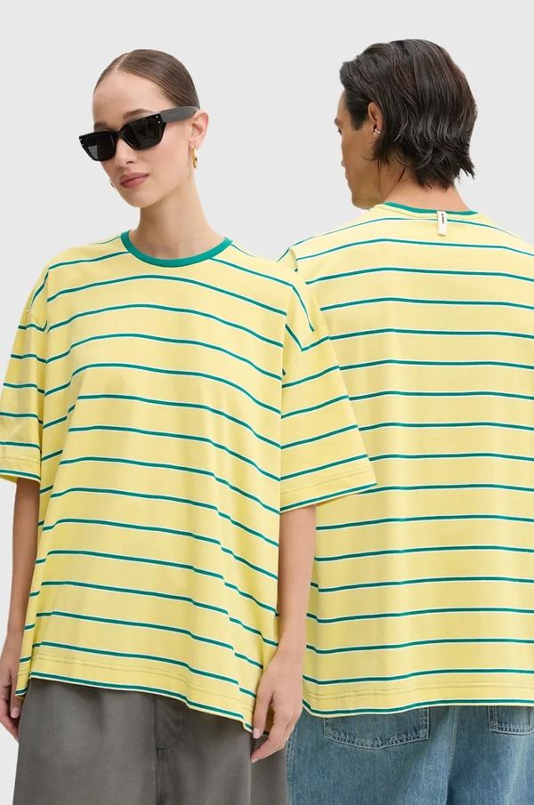 Sunnei Pamučna majica Sunnei boja: žuta, s uzorkom, RTWXJER008