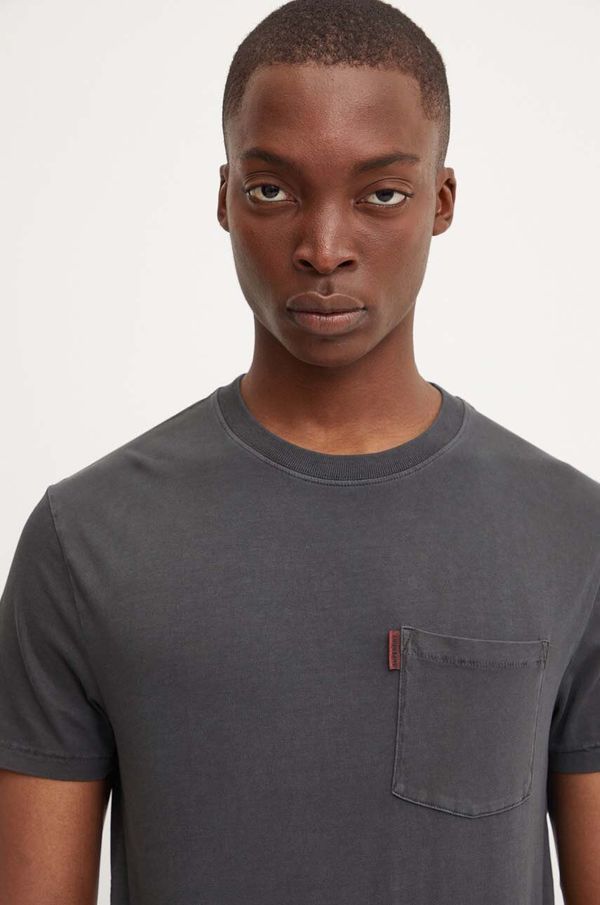 Superdry Pamučna majica Superdry za muškarce, boja: siva, bez uzorka, M1012037A-AFB