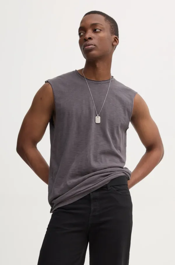 Superdry Pamučna majica Superdry za muškarce, boja: siva, M6010897A-81Q