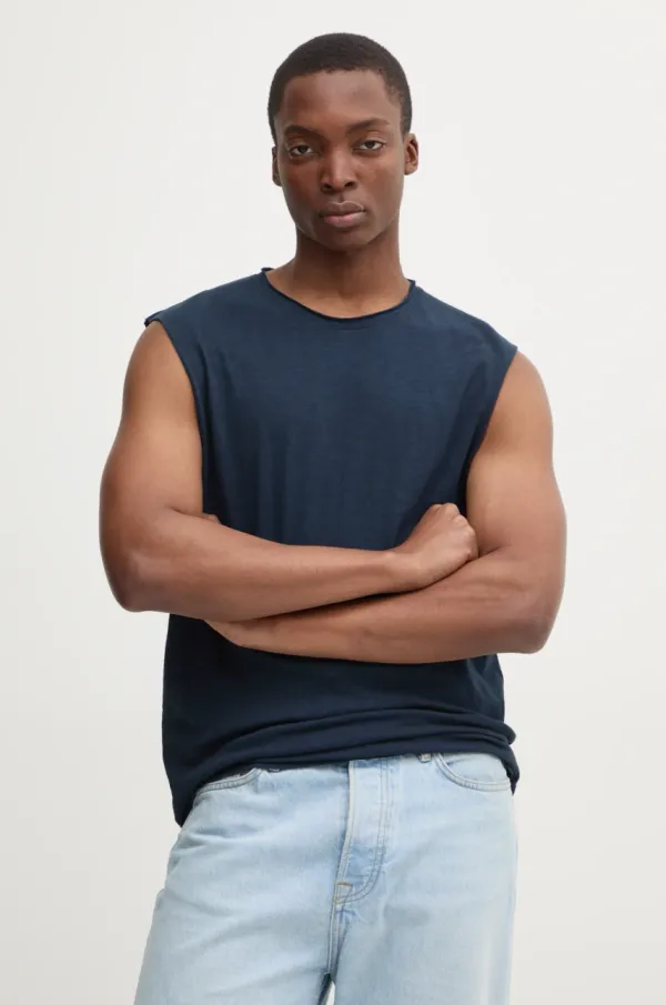 Superdry Pamučna majica Superdry za muškarce, boja: tamno plava, M6010897A-98T