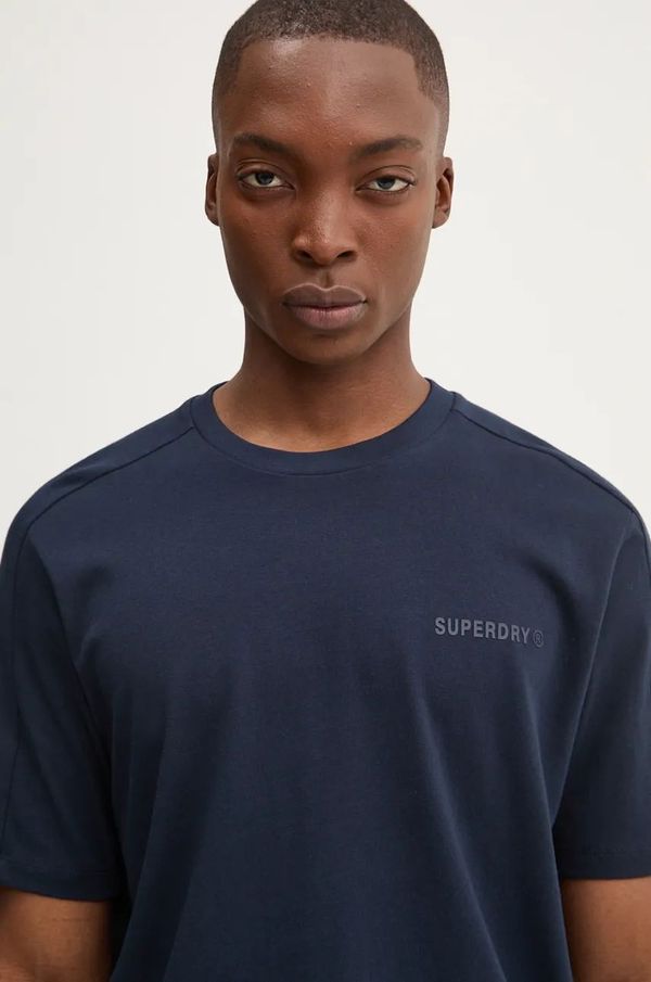 Superdry Pamučna majica Superdry za muškarce, boja: tamno plava, s tiskom, M1012083A-JKE