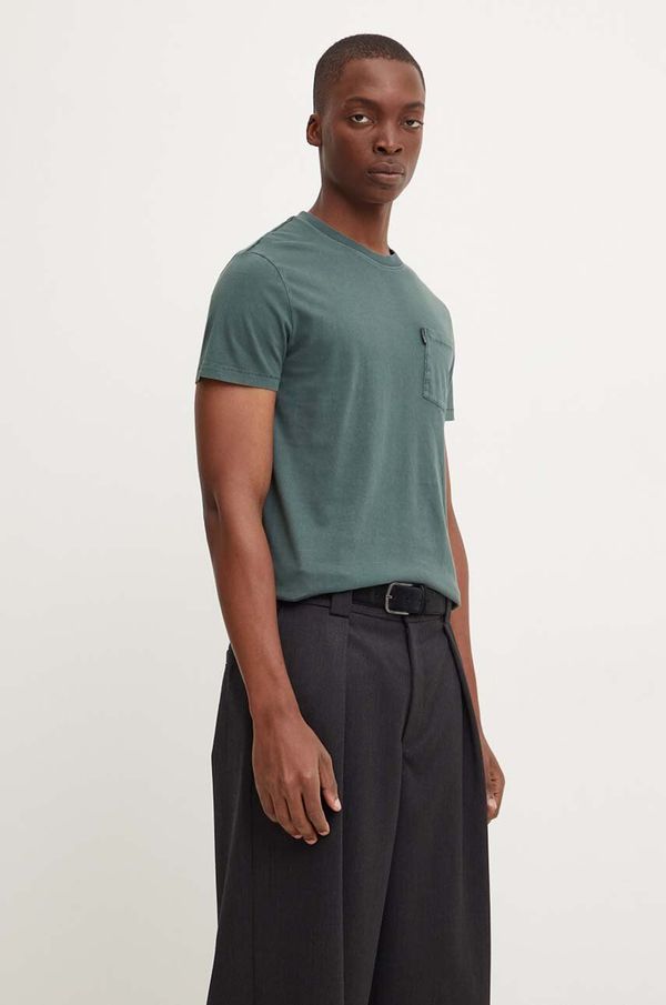 Superdry Pamučna majica Superdry za muškarce, boja: zelena, bez uzorka, M1012037A-C6V