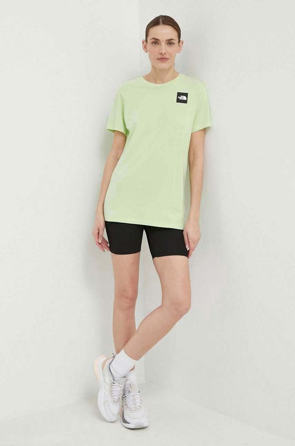 The North Face Pamučna majica The North Face za žene, boja: zelena, NF0A87NEO0F1