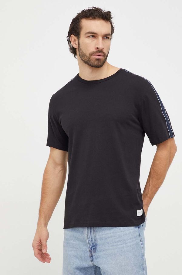 Tommy Hilfiger Pamučna majica Tommy Hilfiger boja: crna, bez uzorka