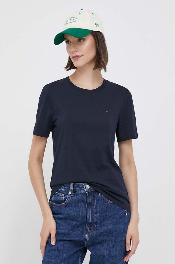 Tommy Hilfiger Pamučna majica Tommy Hilfiger boja: tamno plava