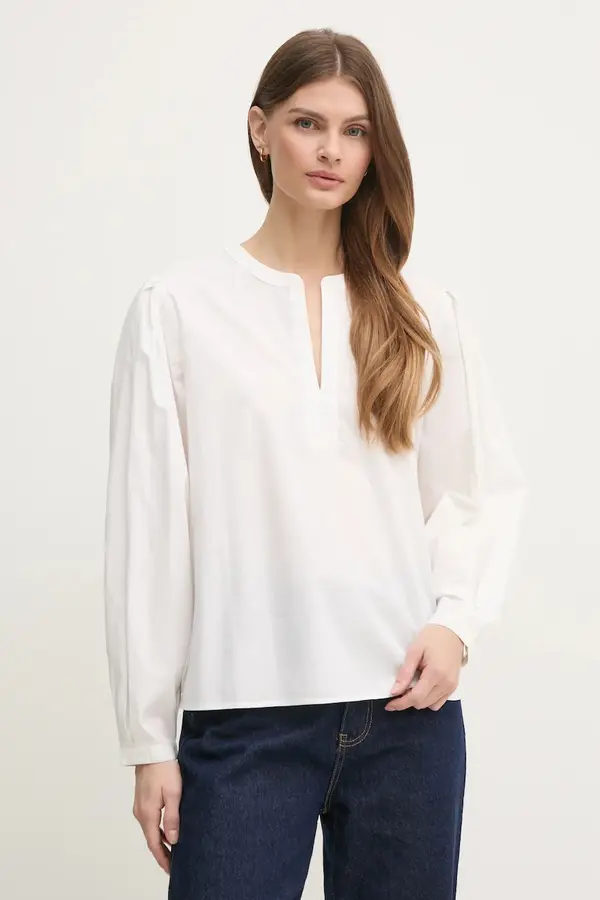 Tommy Hilfiger Pamučna majica Tommy Hilfiger za žene, boja: bijela, bez uzorka, WW0WW44059