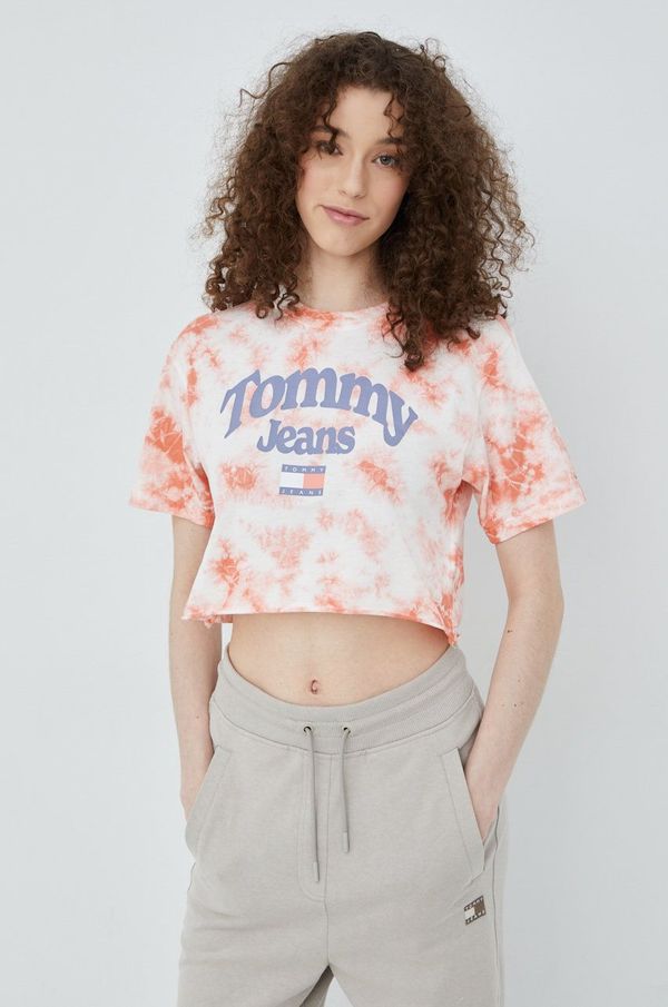 Tommy Jeans Pamučna majica Tommy Jeans boja: ružičasta