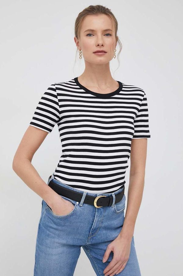 United Colors of Benetton Pamučna majica United Colors of Benetton boja: crna