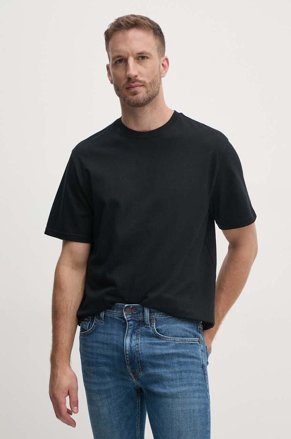 United Colors of Benetton Pamučna majica United Colors of Benetton za muškarce, boja: crna, bez uzorka, 3MI6U109K