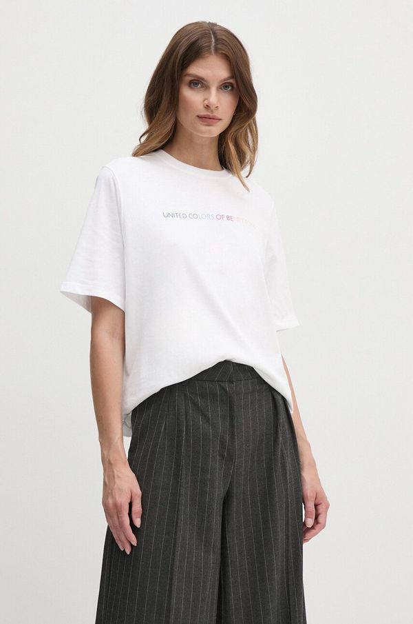United Colors of Benetton Pamučna majica United Colors of Benetton za žene, boja: bijela, 3BL0D1081