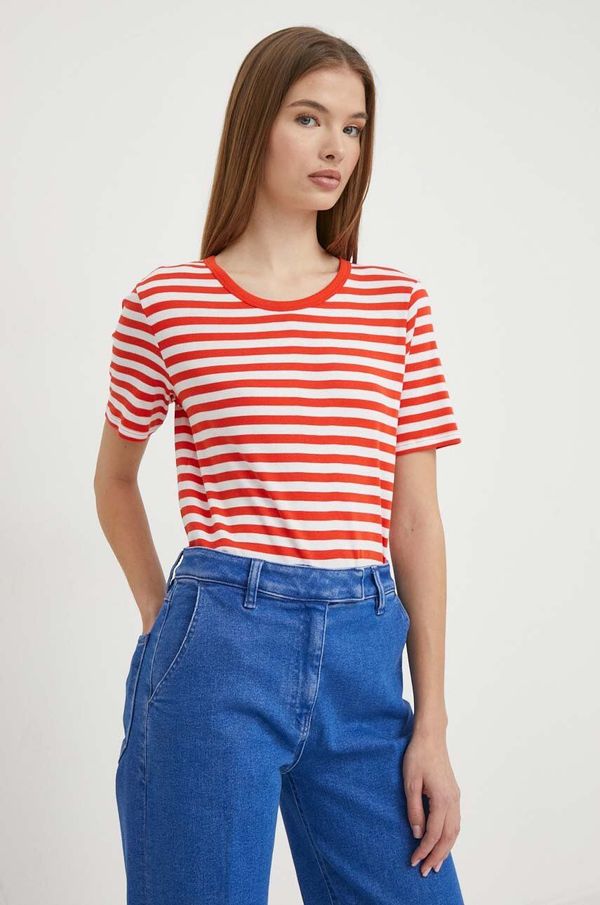 United Colors of Benetton Pamučna majica United Colors of Benetton za žene, boja: crvena