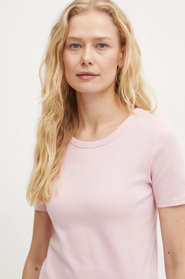 United Colors of Benetton Pamučna majica United Colors of Benetton za žene, boja: ljubičasta, 3GA2E16A0