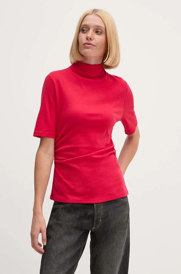 United Colors of Benetton Pamučna majica United Colors of Benetton za žene, boja: ružičasta, bez uzorka, 3VAZD2012