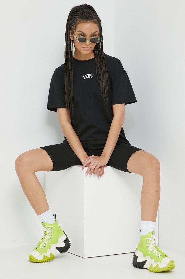 Vans Pamučna majica Vans boja: crna