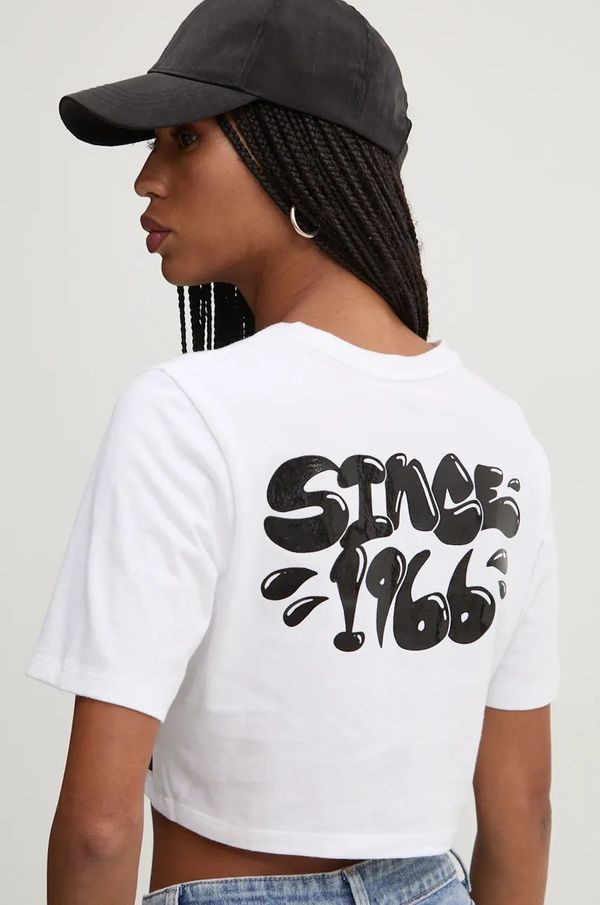 Vans Pamučna majica Vans za žene, boja: bijela, VN000HHUWHT1