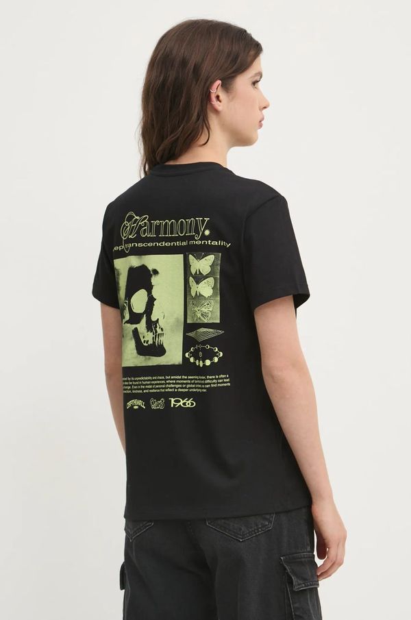 Vans Pamučna majica Vans za žene, boja: crna, VN000JUCBLK1