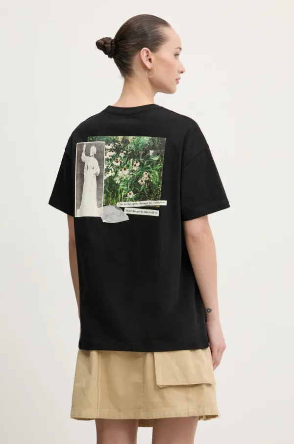 Vans Pamučna majica Vans za žene, boja: crna, VN000MCGBLK1