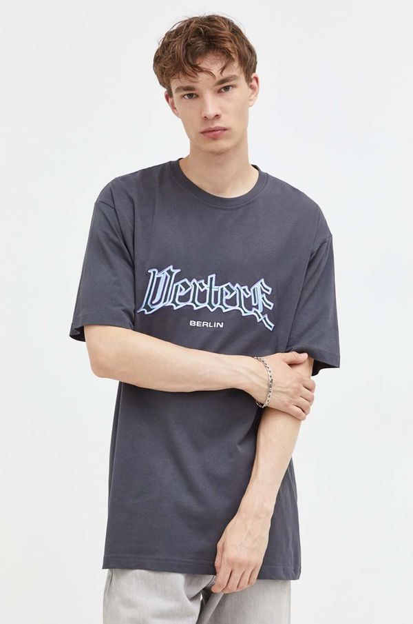 Vertere Berlin Pamučna majica Vertere Berlin boja: siva, s uzorkom