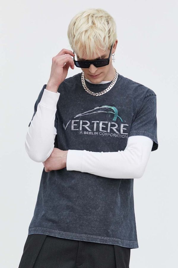 Vertere Berlin Pamučna majica Vertere Berlin CORPORATE boja: siva, s aplikacijom, VER T235