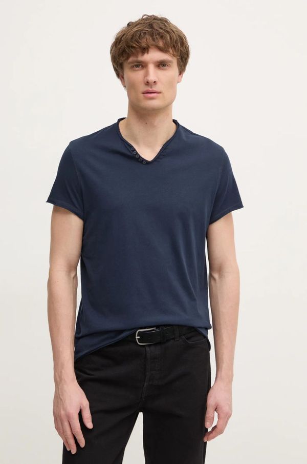 Zadig&Voltaire Pamučna majica ZADIG&VOLTAIRE za muškarce, boja: tamno plava, bez uzorka, JMTN01631