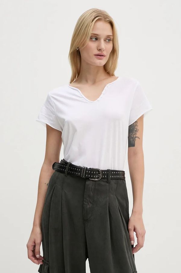 Zadig&Voltaire Pamučna majica ZADIG&VOLTAIRE za žene, boja: bijela, JWTN00450