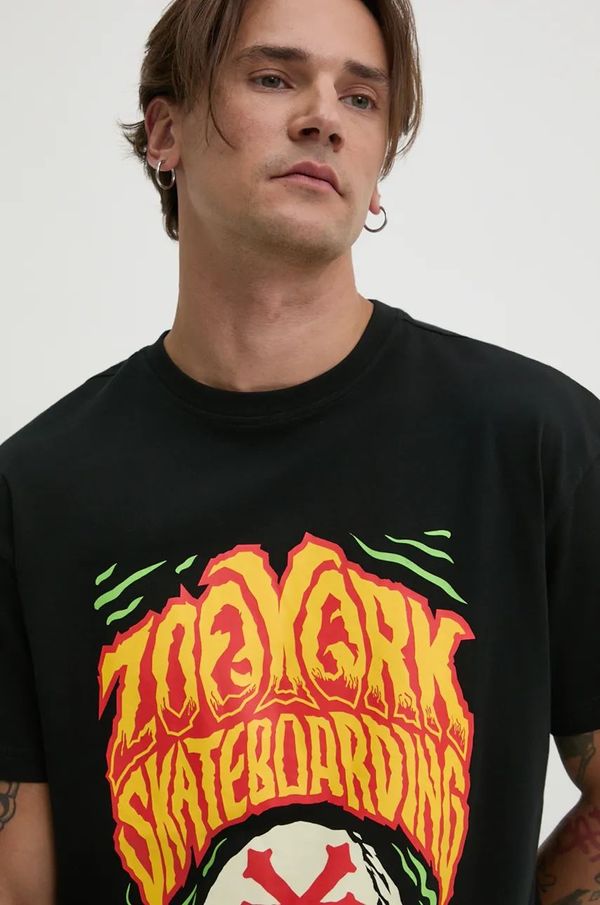 Zoo York Pamučna majica Zoo York za muškarce, boja: crna, s tiskom, 60690029