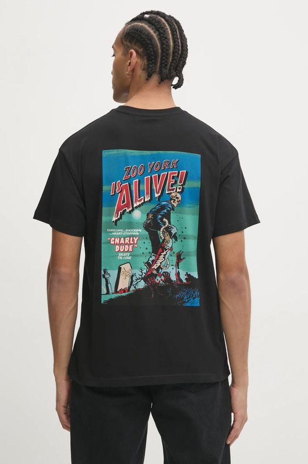 Zoo York Pamučna majica Zoo York za muškarce, boja: crna, s tiskom, 60690034
