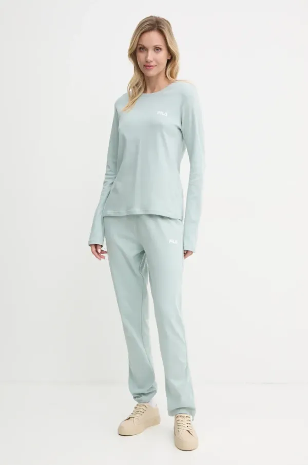 Fila Pamučna pidžama Fila boja: tirkizna, pamučna, FPW4189