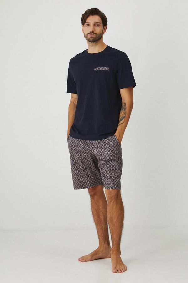 Medicine Pamučna pidžama Medicine za muškarce, boja: tamno plava