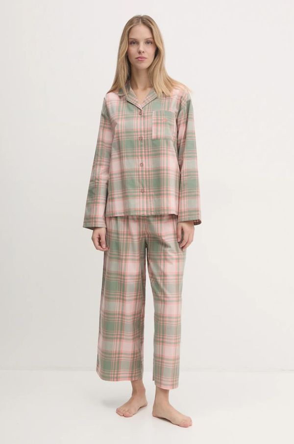 United Colors of Benetton Pamučna pidžama United Colors of Benetton boja: zelena, pamučna, 4YMS3P00N