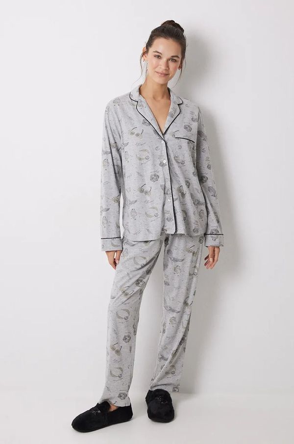 women'secret Pamučna pidžama women'secret LA NUIT HARRY POTTER boja: siva, pamučna, 3138582
