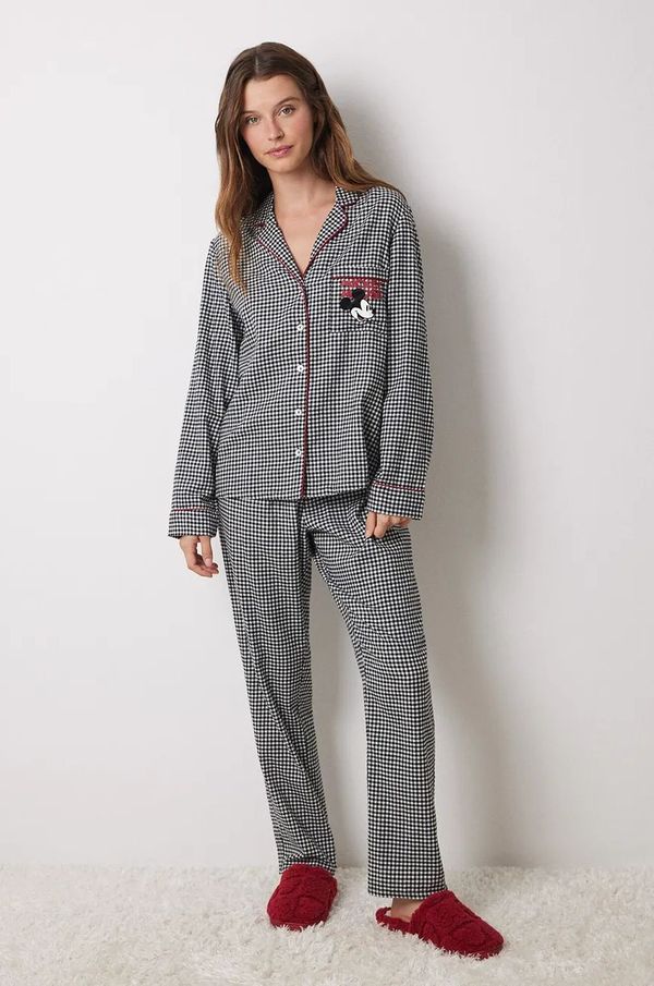 women'secret Pamučna pidžama women'secret MICKEY boja: crna, pamučna, 3138595