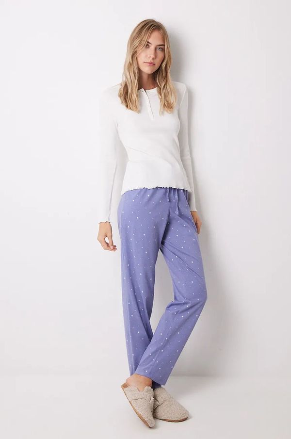 women'secret Pamučna pidžama women'secret WISH boja: bež, pamučna, 3138593