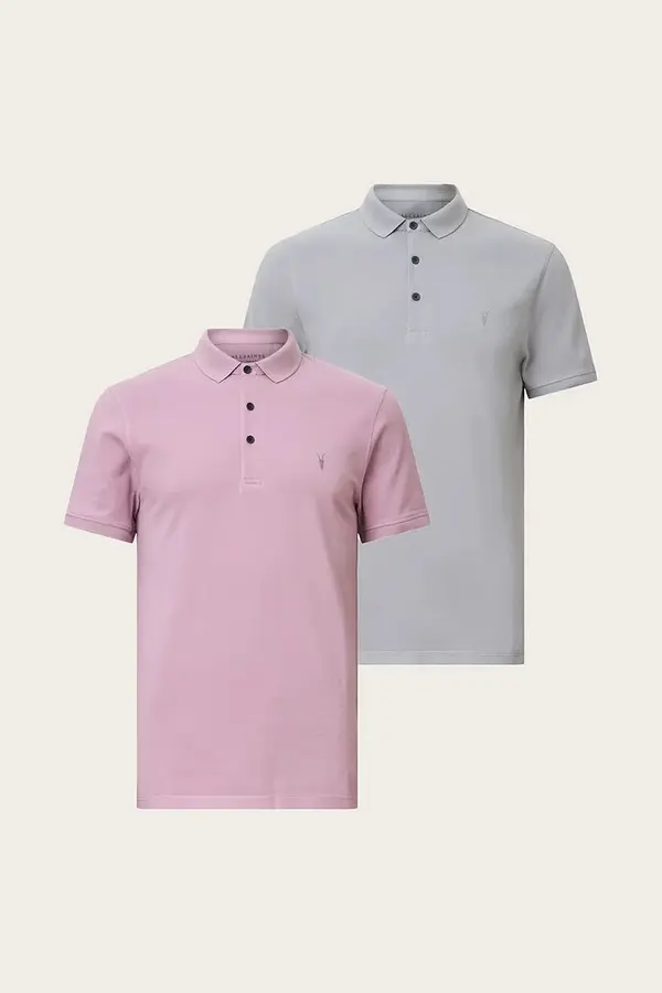 AllSaints Pamučna polo majica AllSaints REFORM  2-pack