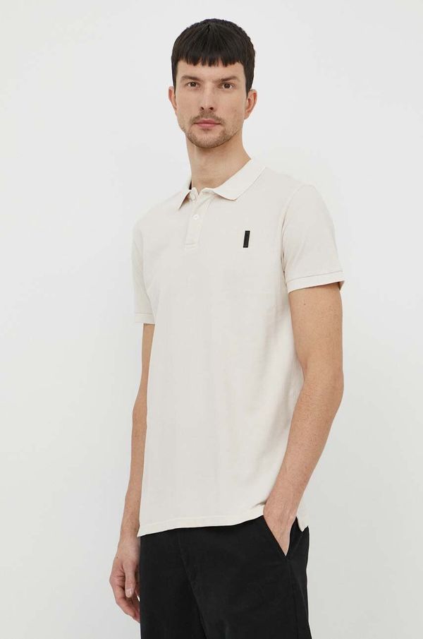 Bomboogie Pamučna polo majica Bomboogie boja: bež, bez uzorka