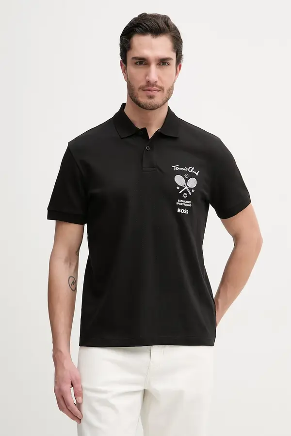 Boss Pamučna polo majica BOSS Green