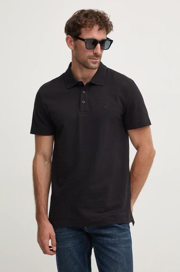 Calvin Klein Jeans Pamučna polo majica Calvin Klein Jeans boja: crna, bez uzorka, J30J326619