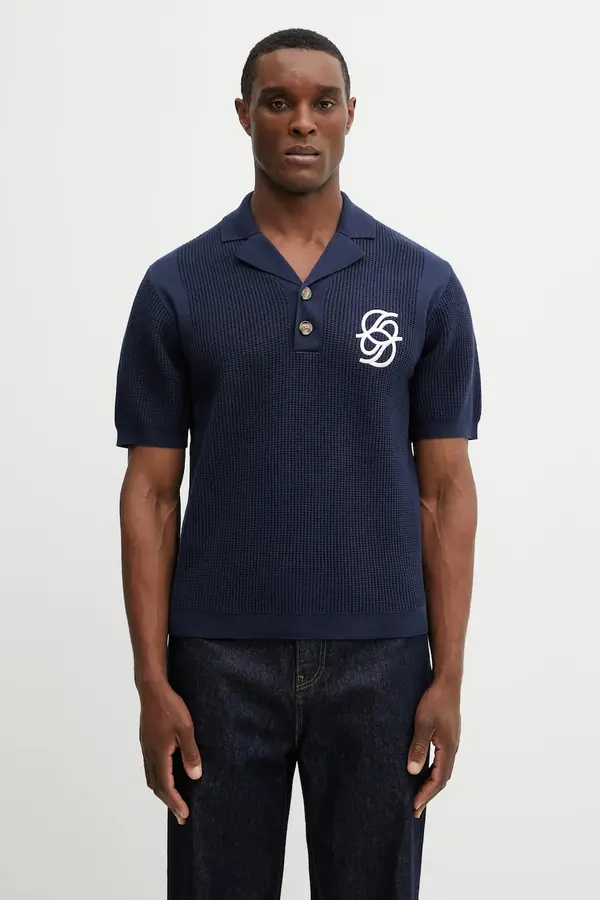 Drôle de Monsieur Pamučna polo majica Drôle de Monsieur Polo Maille Monogramme