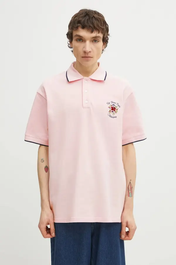Drôle de Monsieur Pamučna polo majica Drôle de Monsieur Polo Piqué Slogan Rose