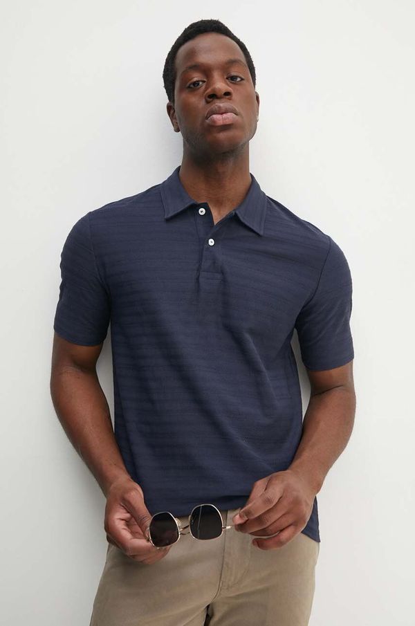 Gant Pamučna polo majica Gant boja: tamno plava, bez uzorka, 2022148