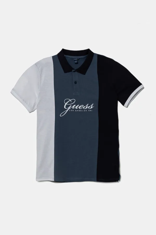 Guess Pamučna polo majica Guess boja: tamno plava, s aplikacijom, L5RP04 K8HM4