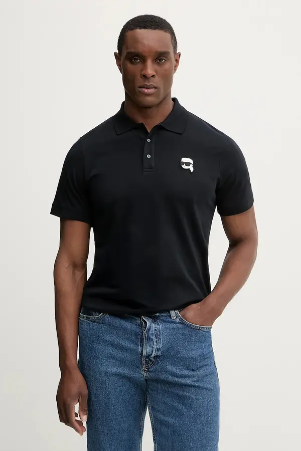 Karl Lagerfeld Pamučna polo majica Karl Lagerfeld
