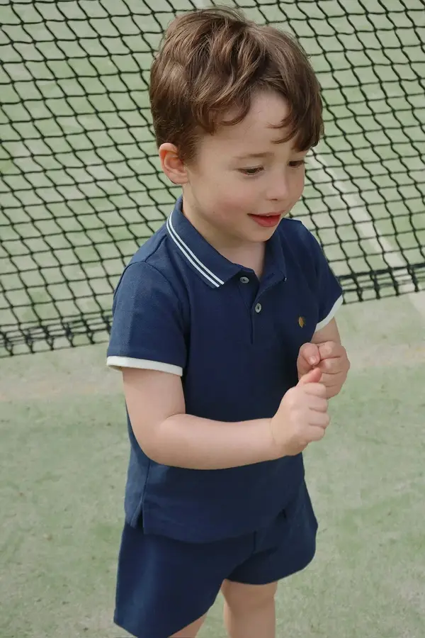 Konges Sløjd Pamučna polo majica Konges Sløjd FLORIAN POLO SHIRT GOTS