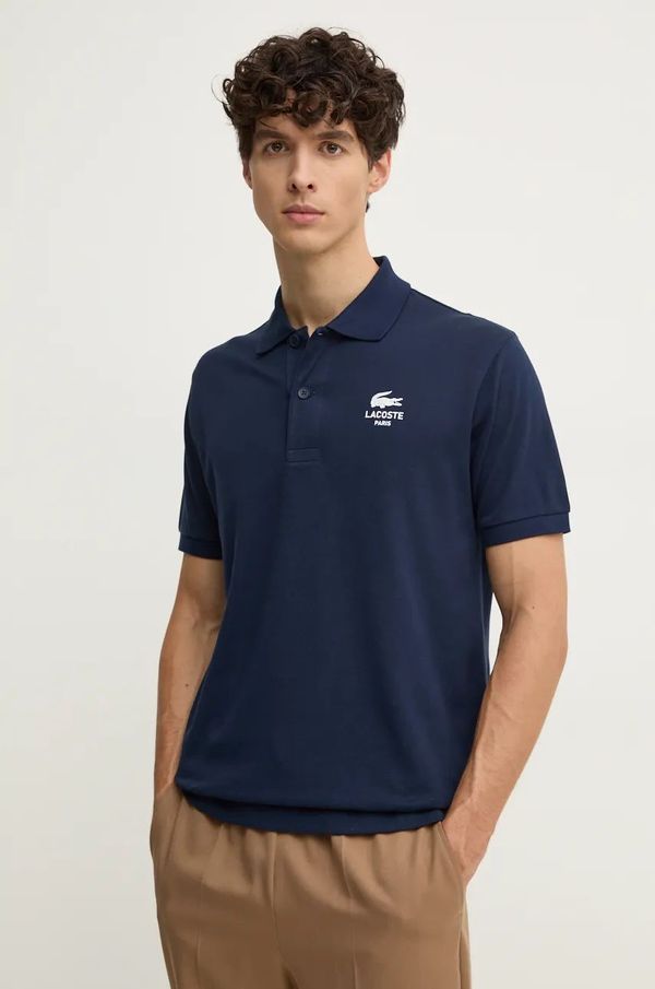 Lacoste Pamučna polo majica Lacoste boja: tamno plava, s tiskom, PH2723