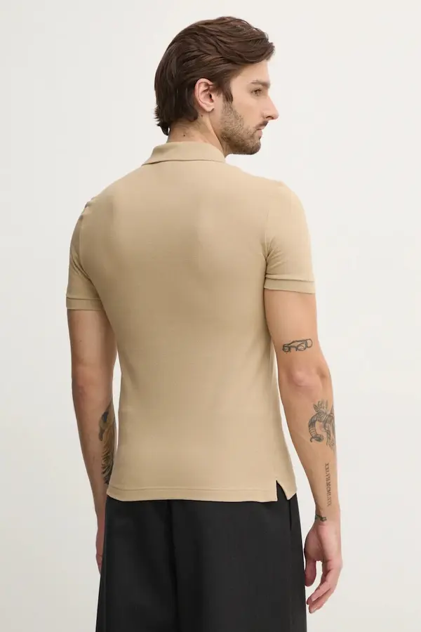 Lacoste Pamučna polo majica Lacoste Koszulka Lacoste Pique Polo Shirt PH4012 02S boja: bež, bez uzorka, PH4012