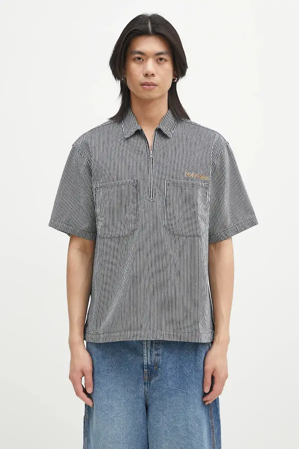 No Problemo Pamučna polo majica No Problemo Mini Problemo SS Work Shirt - Denim