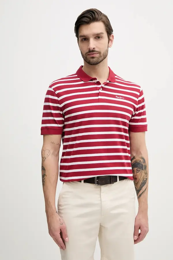 Pepe Jeans Pamučna polo majica Pepe Jeans BARRET
